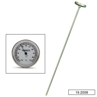 Termómetro De Compost De Acero Inoxidable 304 - 50cm De Largo, Rango 40-180°F, Para Jardín
