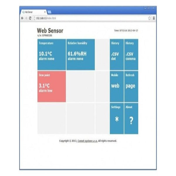 Comet T3610 - Sensor de Humedad y Temperatura