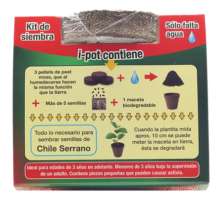 Kit de Siembra Chile Serrano Ipot
