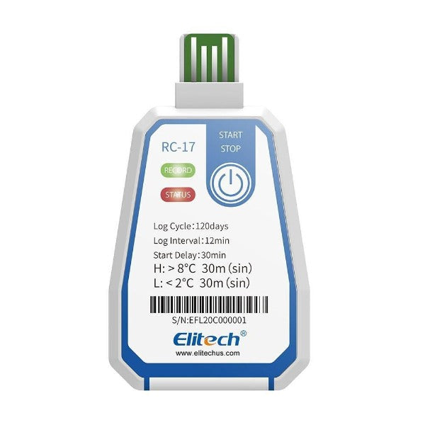 Elitech RC-17 - Registrador de Temperatura Desechable
