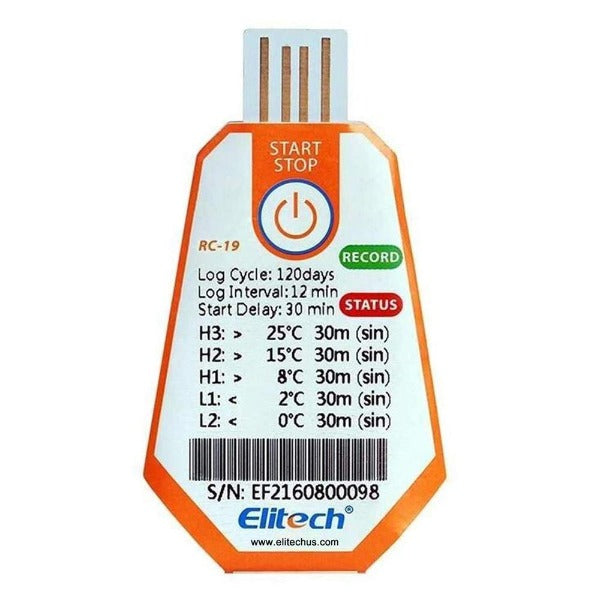 Elitech RC-19 - Registrador USB de Temperatura, Desechable